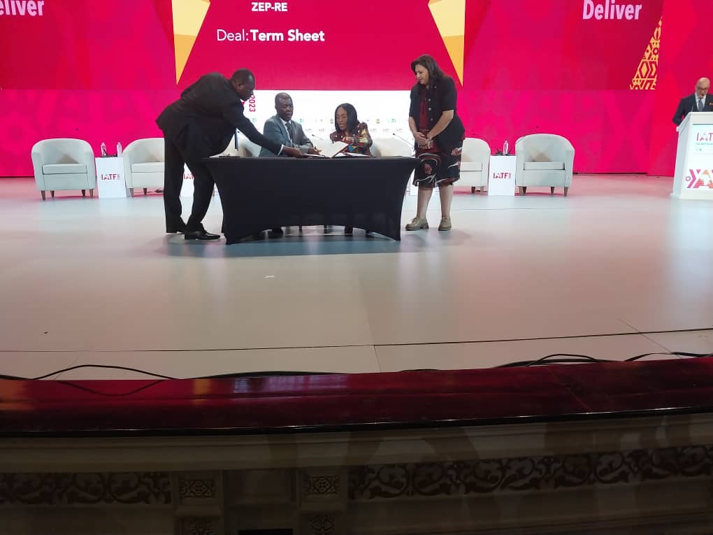 Kanayo Awani(VP) Afreximbank signing some of the MOUs with some institutions at the IATF2023 in Egypt.
