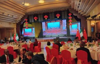 CHINESE GOVT SPLASHES TEDDY-PANDA TO VISITORS… AS CHINA MARKS 76 IN LAGOS