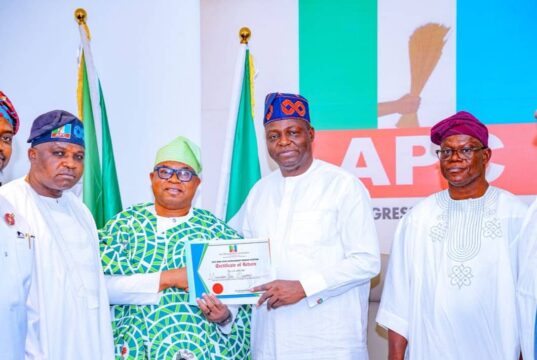 AMBO RECEIVES CERTIFICATE OF RETURN